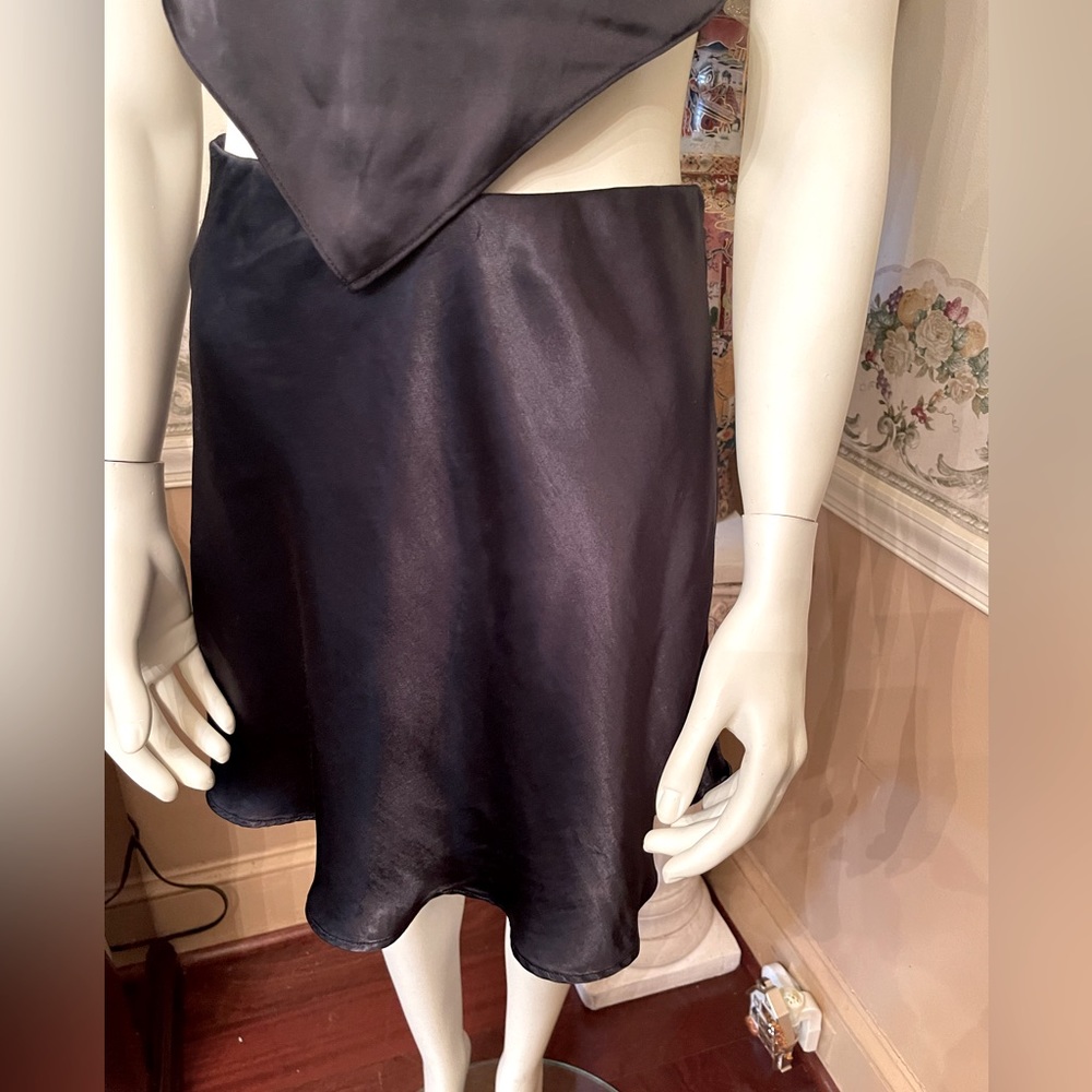 Black A Line Mini Skirt.